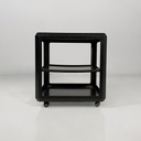 Carrello in legno nero, 1970 ca.