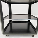 Carrello in legno nero, 1970 ca.
