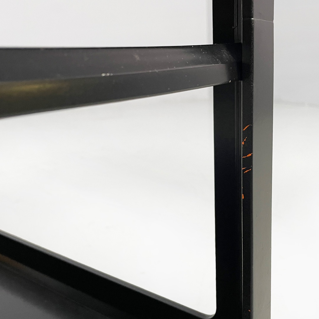 Carrello in legno nero, 1970 ca.