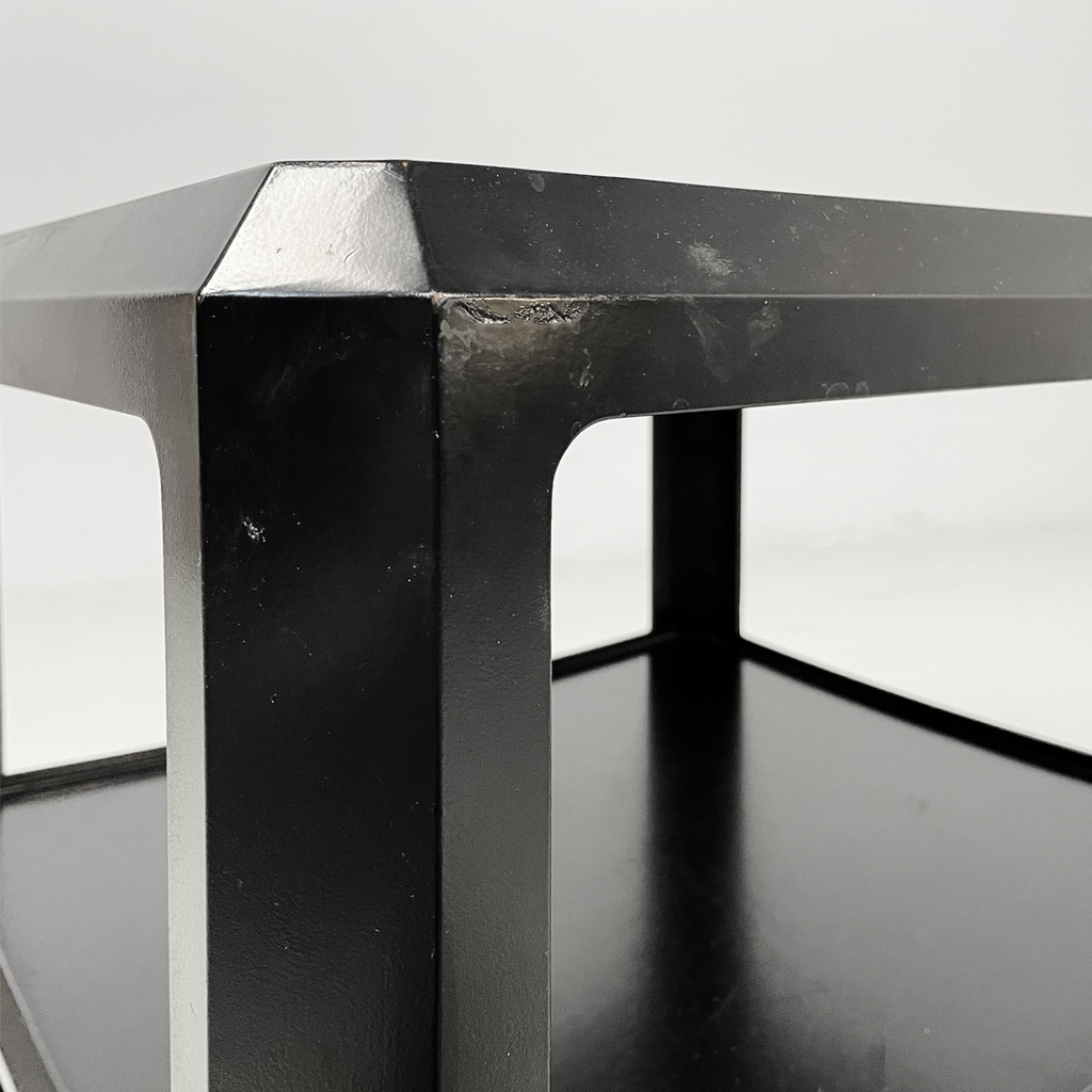 Carrello in legno nero, 1970 ca.