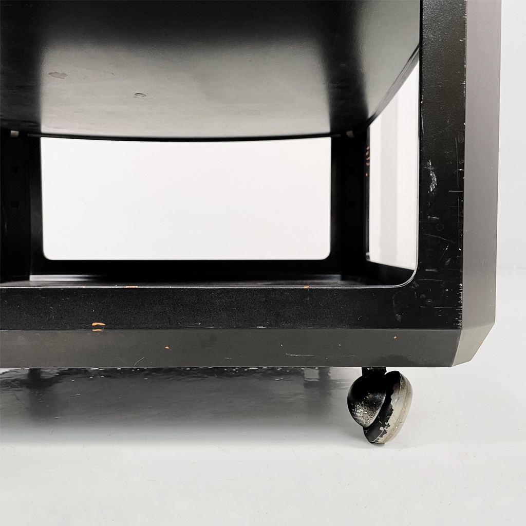 Carrello in legno nero, 1970 ca.