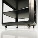 Carrello in legno nero, 1970 ca.