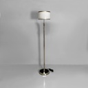 Lampada da terra in acciaio e vetro, 1940 ca.