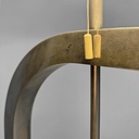 Lampada da terra in acciaio e vetro, 1940 ca.