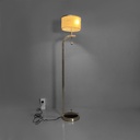 Lampada da terra in acciaio e vetro, 1940 ca.