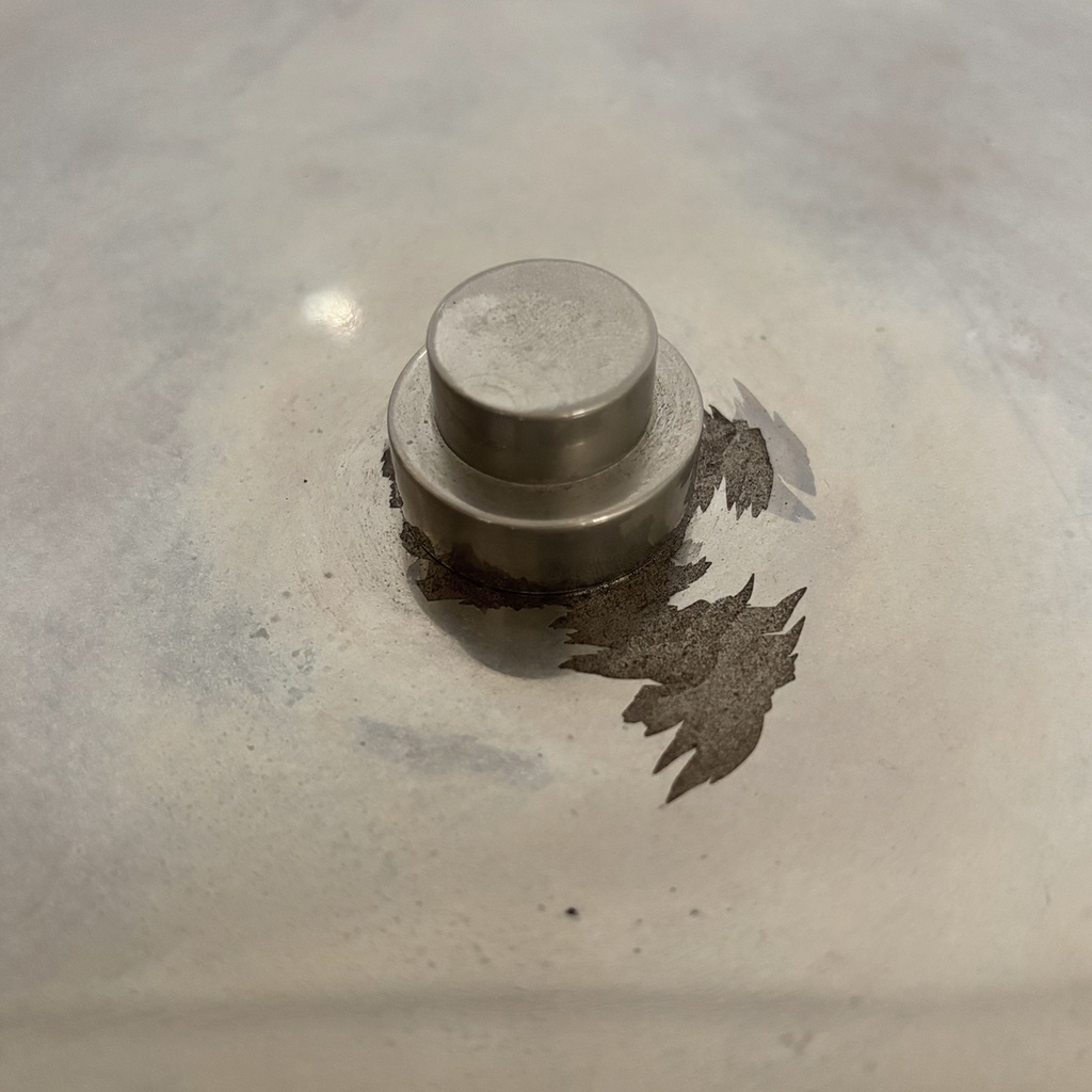 Lampada da terra in acciaio e vetro, 1940 ca.