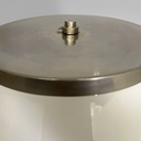 Lampada da terra in acciaio e vetro, 1940 ca.