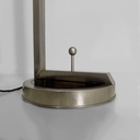 Lampada da terra in acciaio e vetro, 1940 ca.