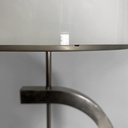 Lampada da terra in acciaio e vetro, 1940 ca.