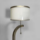 Lampada da terra in acciaio e vetro, 1940 ca.