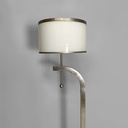 Lampada da terra in acciaio e vetro, 1940 ca.