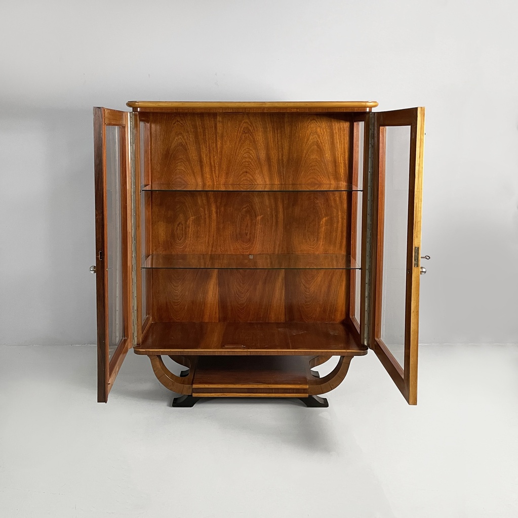 Vetrina in legno e vetro, 1930 ca.