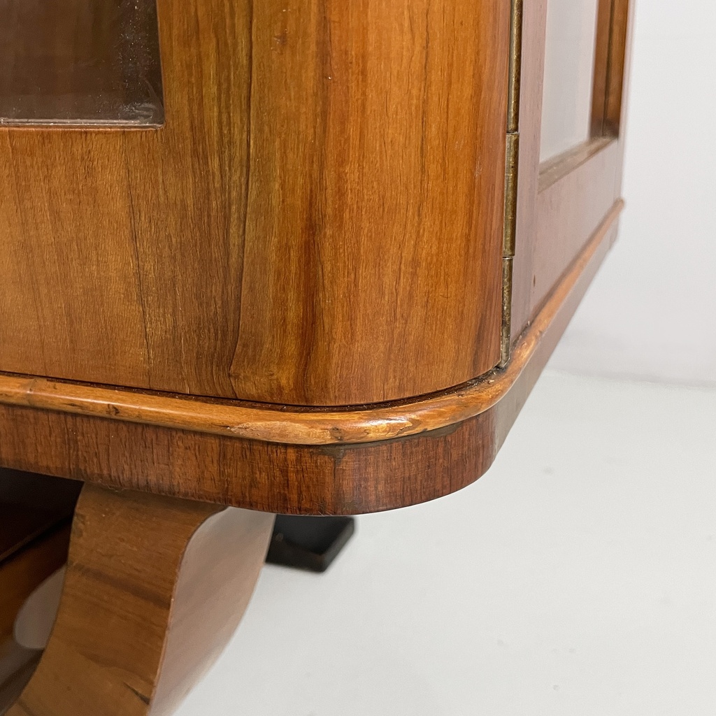 Vetrina in legno e vetro, 1930 ca.