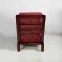 Poltrona in legno e tessuto rosso, 1930 ca.