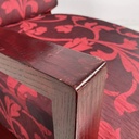 Poltrona in legno e tessuto rosso, 1930 ca.