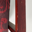 Poltrona in legno e tessuto rosso, 1930 ca.