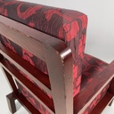 Poltrona in legno e tessuto rosso, 1930 ca.