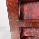 Poltrona in legno e tessuto rosso, 1930 ca.