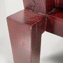 Poltrona in legno e tessuto rosso, 1930 ca.