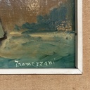 Quadro ad olio Malinconia di Ernesto Tramezzani, 1971