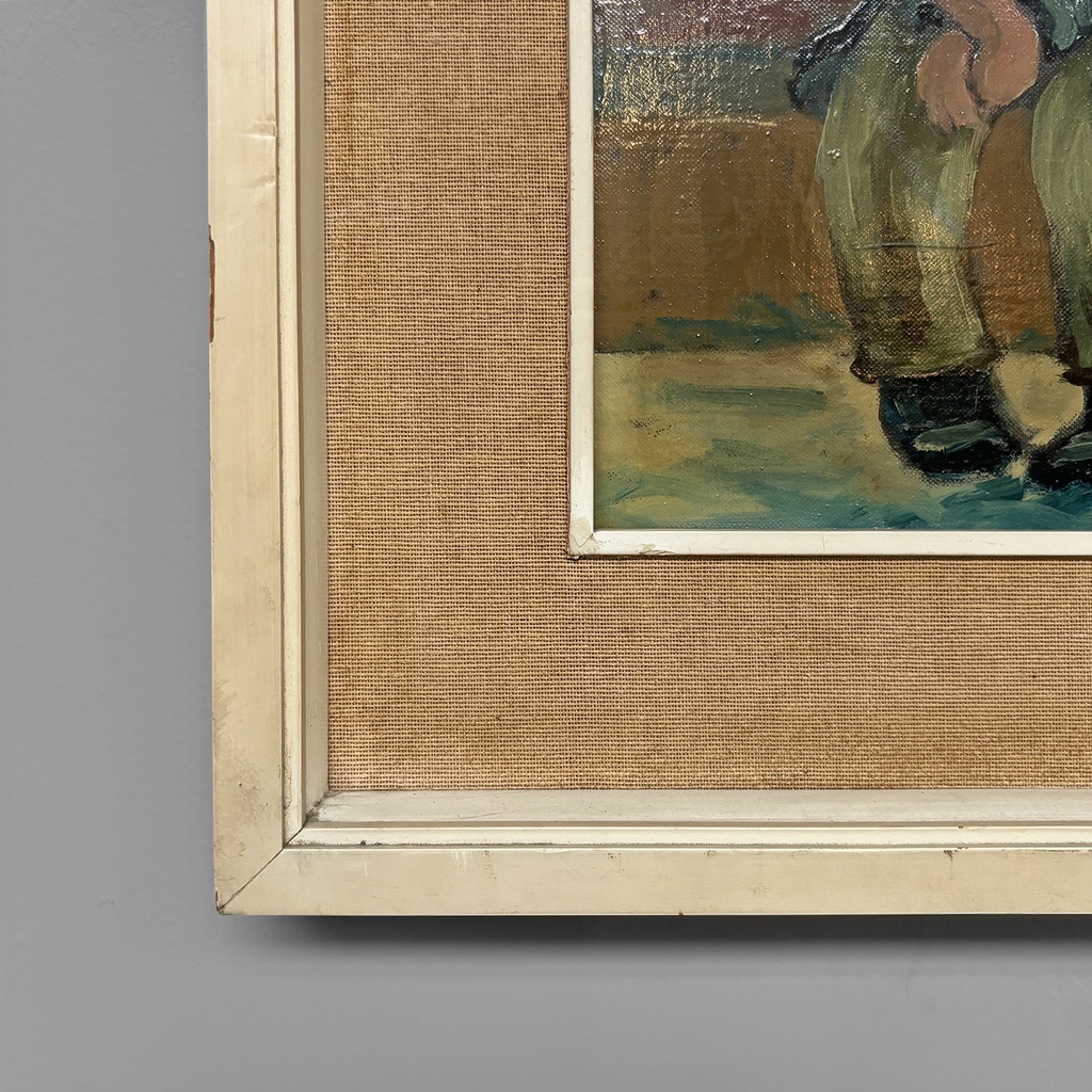 Quadro ad olio Malinconia di Ernesto Tramezzani, 1971