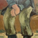 Quadro ad olio Malinconia di Ernesto Tramezzani, 1971