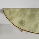 Consolle in legno e vetro retro-dipito vere, 1950 ca.