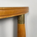 Consolle in legno e vetro retro-dipito vere, 1950 ca.