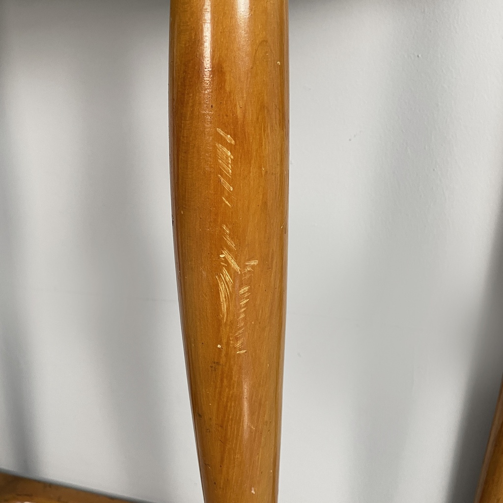 Consolle in legno e vetro retro-dipito vere, 1950 ca.