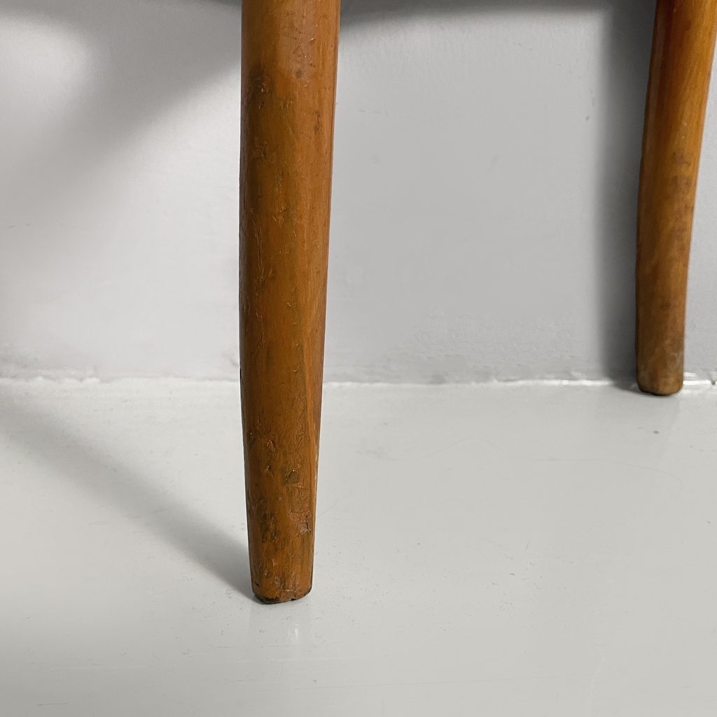 Consolle in legno e vetro retro-dipito vere, 1950 ca.