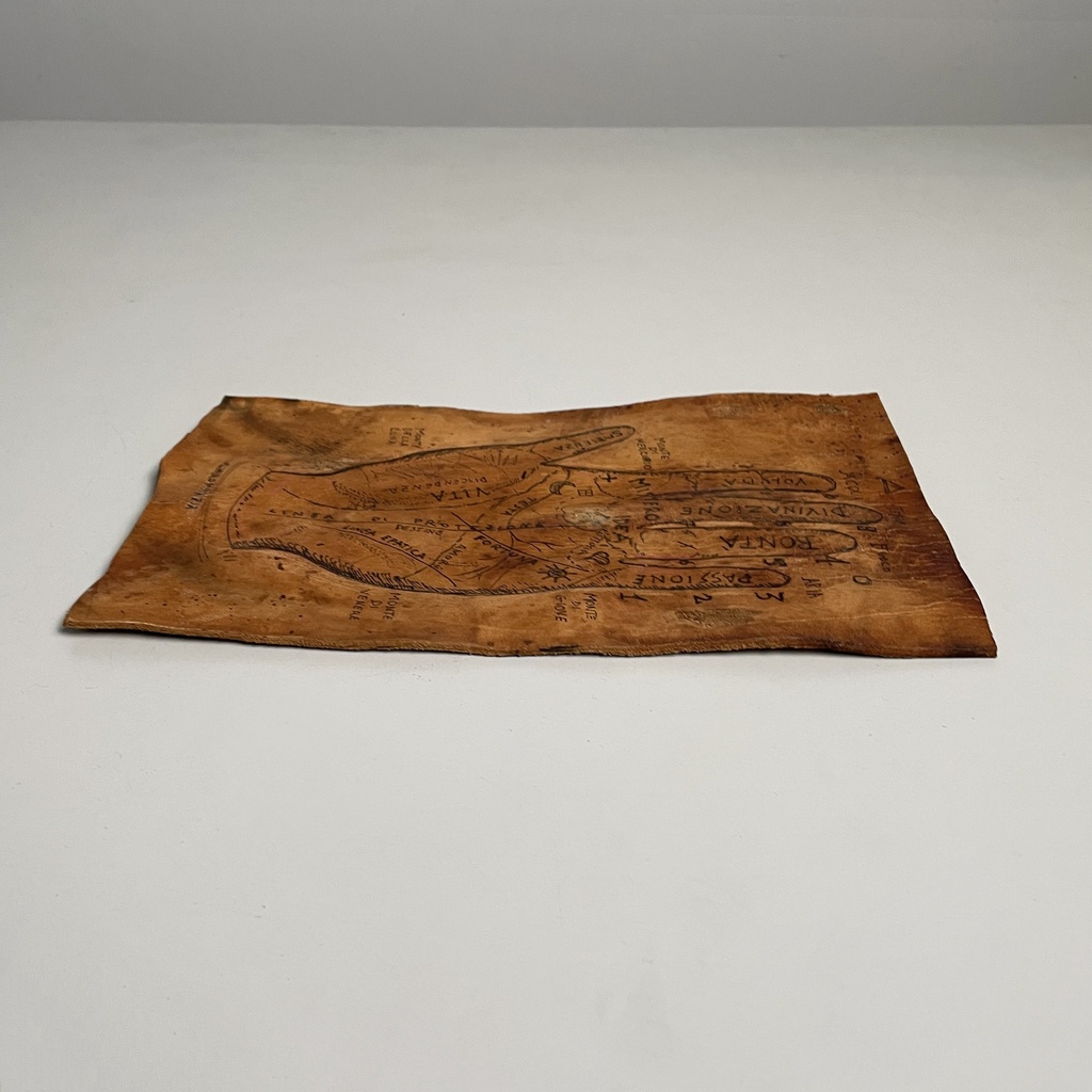 Disegno di mano su pelle, 1950-1990 ca.