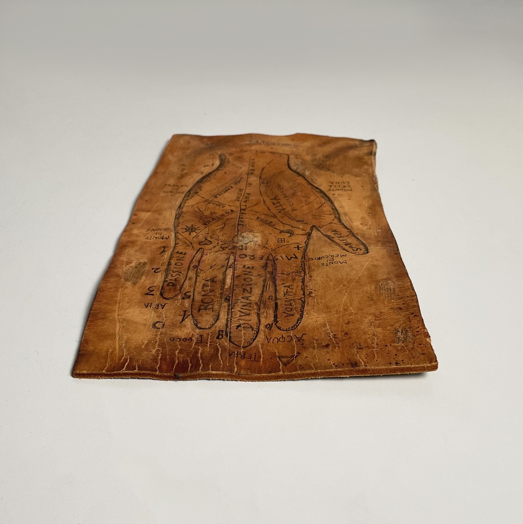 Disegno di mano su pelle, 1950-1990 ca.