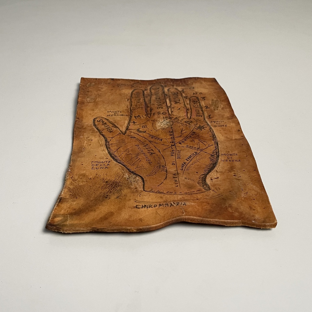 Disegno di mano su pelle, 1950-1990 ca.