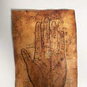 Disegno di mano su pelle, 1950-1990 ca.