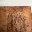 Disegno di mano su pelle, 1950-1990 ca.