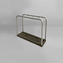 Portaombrelli in alluminio e ferro, 1950 ca.