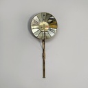 Portacandele in ottone e specchio, 1950 ca.