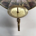 Portacandele in ottone e specchio, 1950 ca.