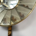 Portacandele in ottone e specchio, 1950 ca.