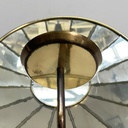 Portacandele in ottone e specchio, 1950 ca.