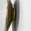 Portacandele in ottone e specchio, 1950 ca.