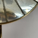 Portacandele in ottone e specchio, 1950 ca.