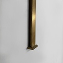 Portacandele in ottone e specchio, 1950 ca.