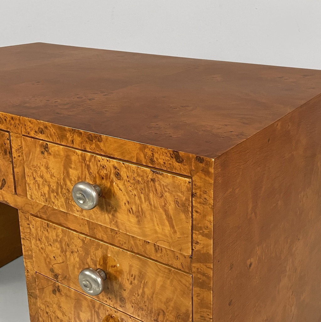 Scrivania in legno e acciaio, 1930 ca.