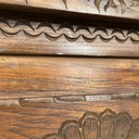 Cassapanca in legno inciso, 1930 ca.