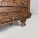 Cassapanca in legno inciso, 1930 ca.