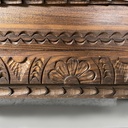 Cassapanca in legno inciso, 1930 ca.