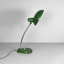 Lampada da tavolo in metallo verde, 1950 ca.