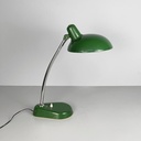 Lampada da tavolo in metallo verde, 1950 ca.
