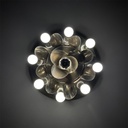 Applique in acciaio, 1970 ca.